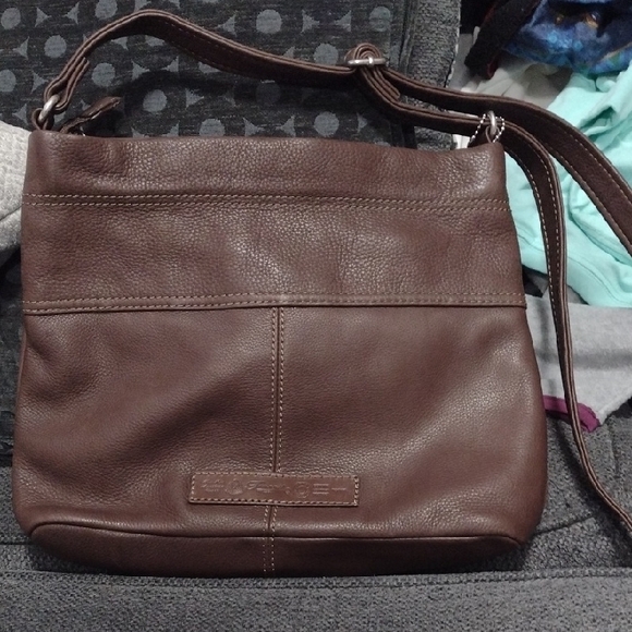 Fossil Handbags - 👜 Fossil Brown Leather Shoulder Bag with Textured Finish